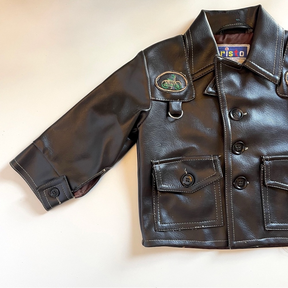 Vintage Aristo Faux Leather Motorcycle Jacket | 2T